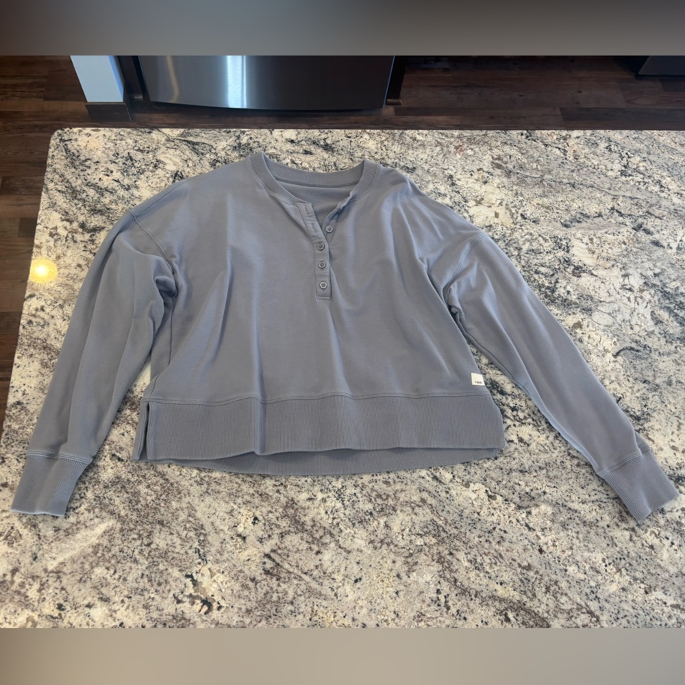 Vuori Blue/ Grey Long Sleeve Top